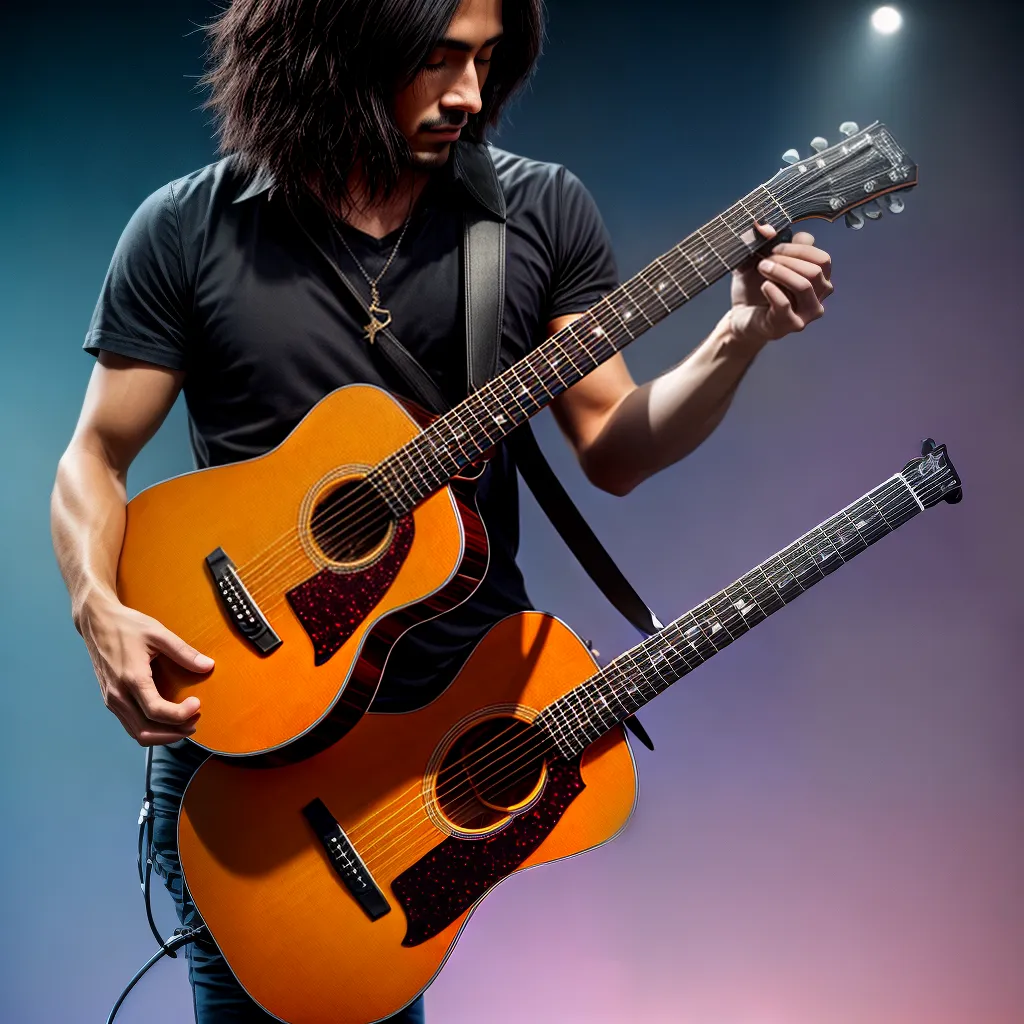 Melodia Celestial: O Significado de Sonhar com a Guitarra 2 Fotos noite estrelas guitarra celestial