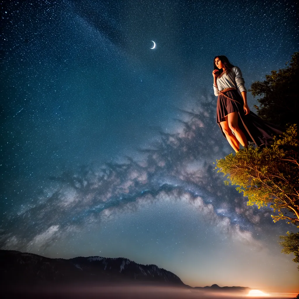 Promessas Celestiais: Descubra o Significado dos Sonhos 5 Fotos noite estrelas lua pessoa deitada