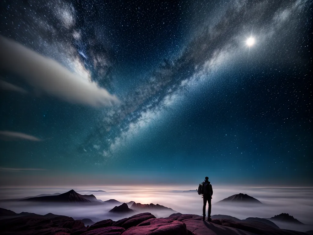 Desvendando o Poder dos Sonhos: O que é Onipotente no Universo dos Sonhos? 3 Fotos noite estrelas lua plataforma flutuante