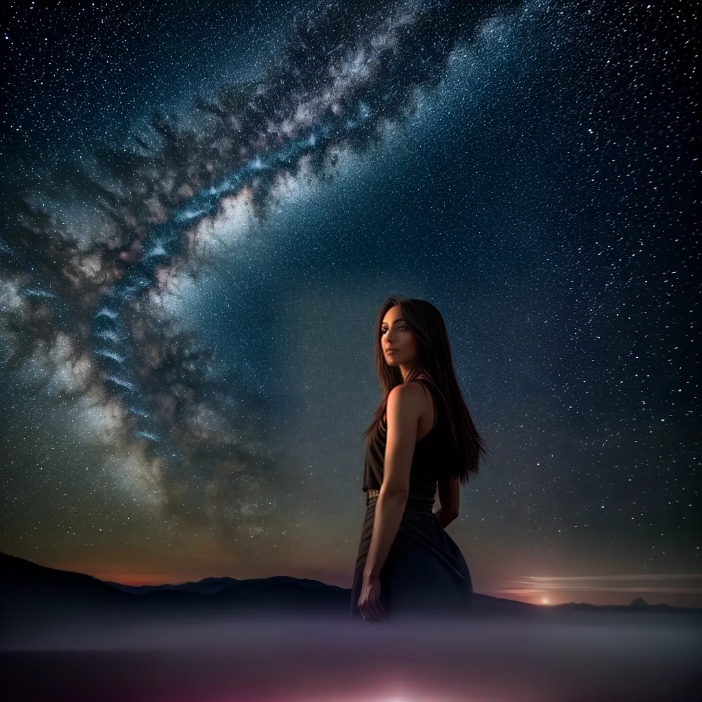ando os Segredos dos Sonhos Inexplorados 4 Fotos noite estrelas pessoa deslumbrante
