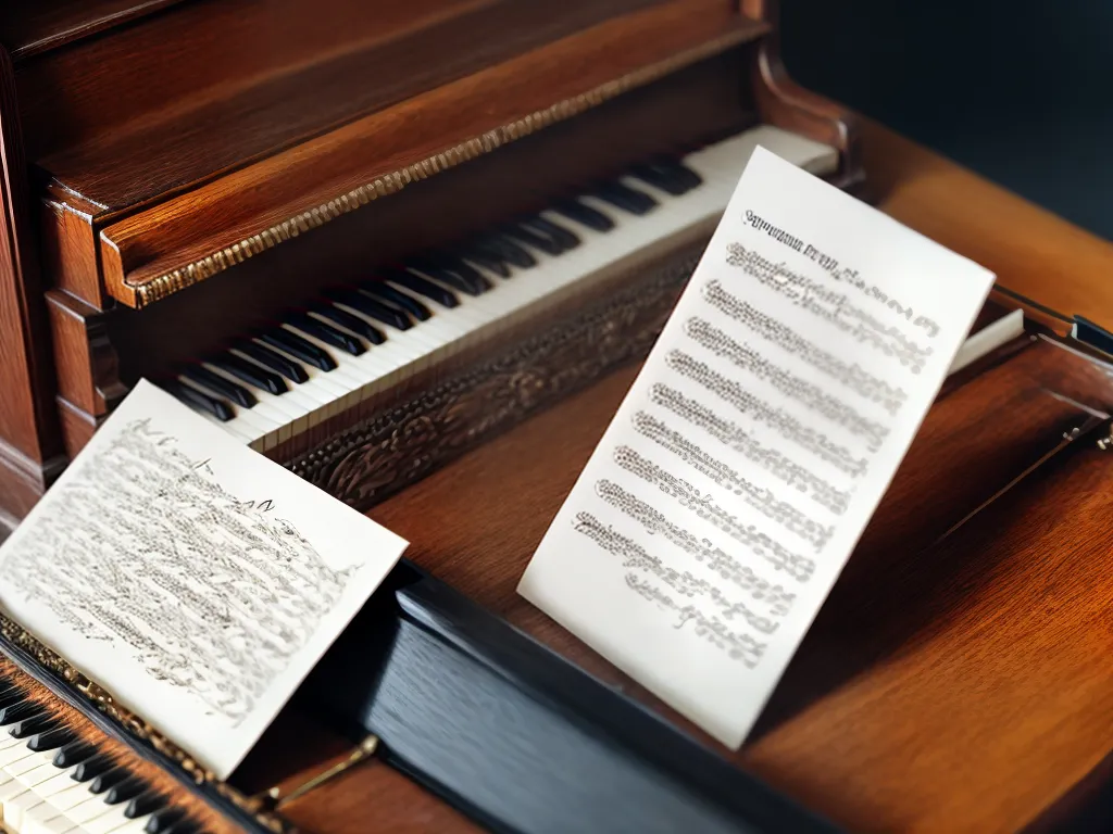 Fotos nota musical piano vintage