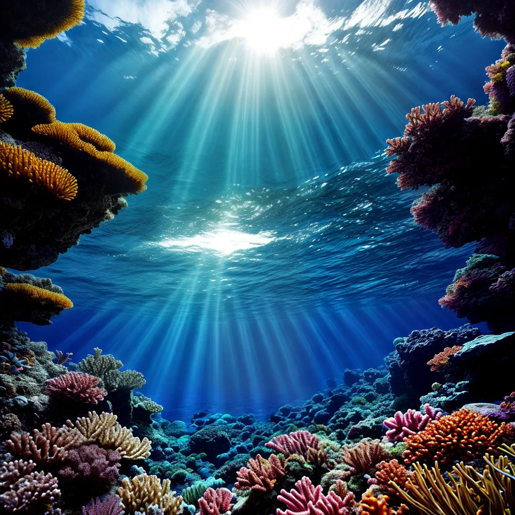 Fotos oceano azul profundo misterio vida