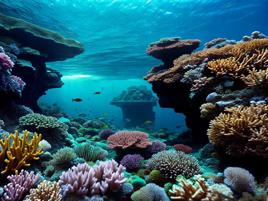 Fotos oceano profundezas coral peixes coloridos