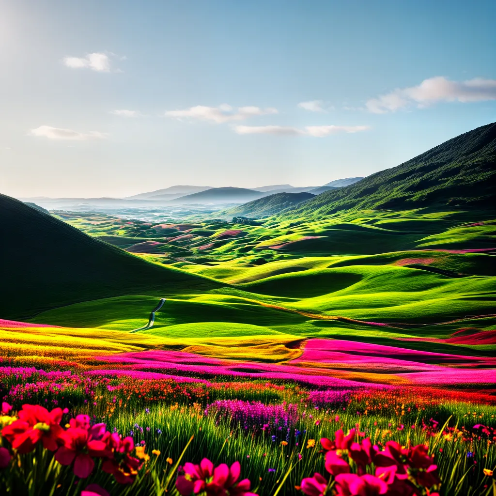Fotos paisagem campo colorido flores aroma
