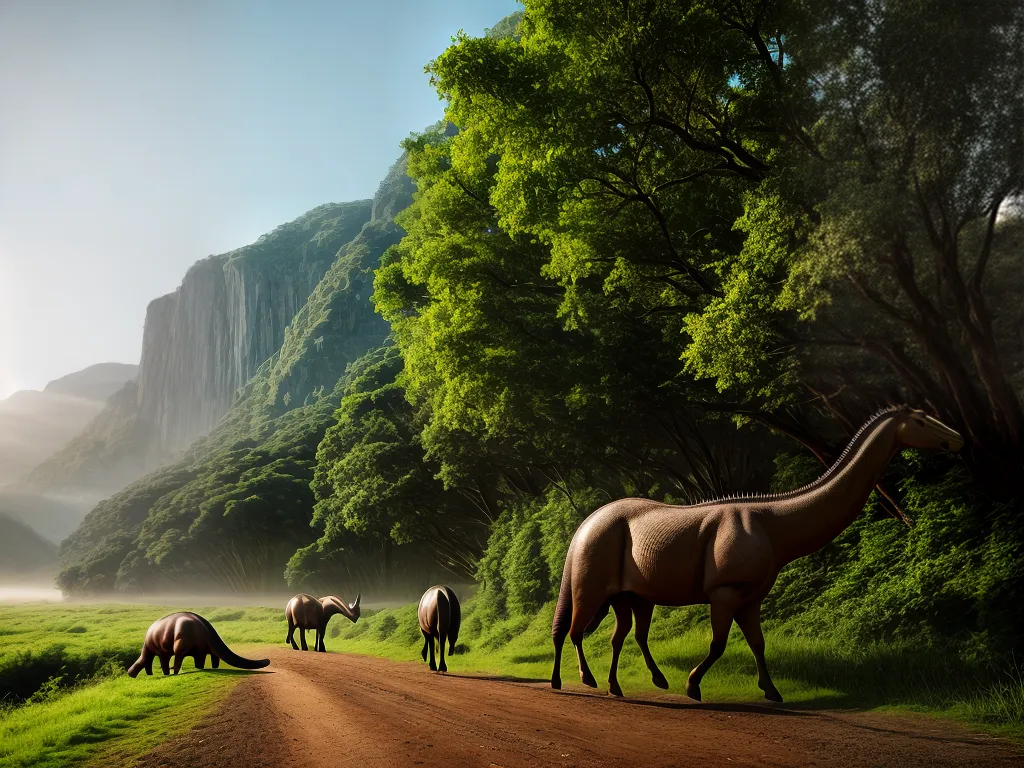 Desvende os Mistérios dos Sonhos com Dinossauros Herbívoros 3 Fotos paisagem dinossauros herbivoros pastando