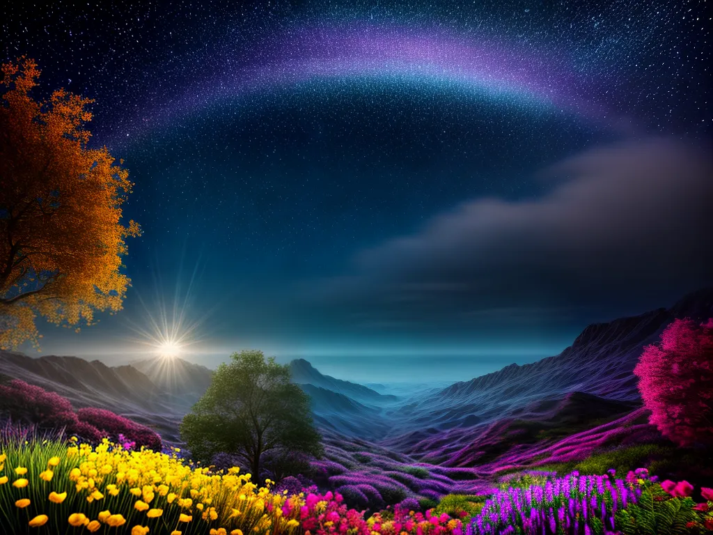 Fotos paisagem estrelas besouro colorido danca