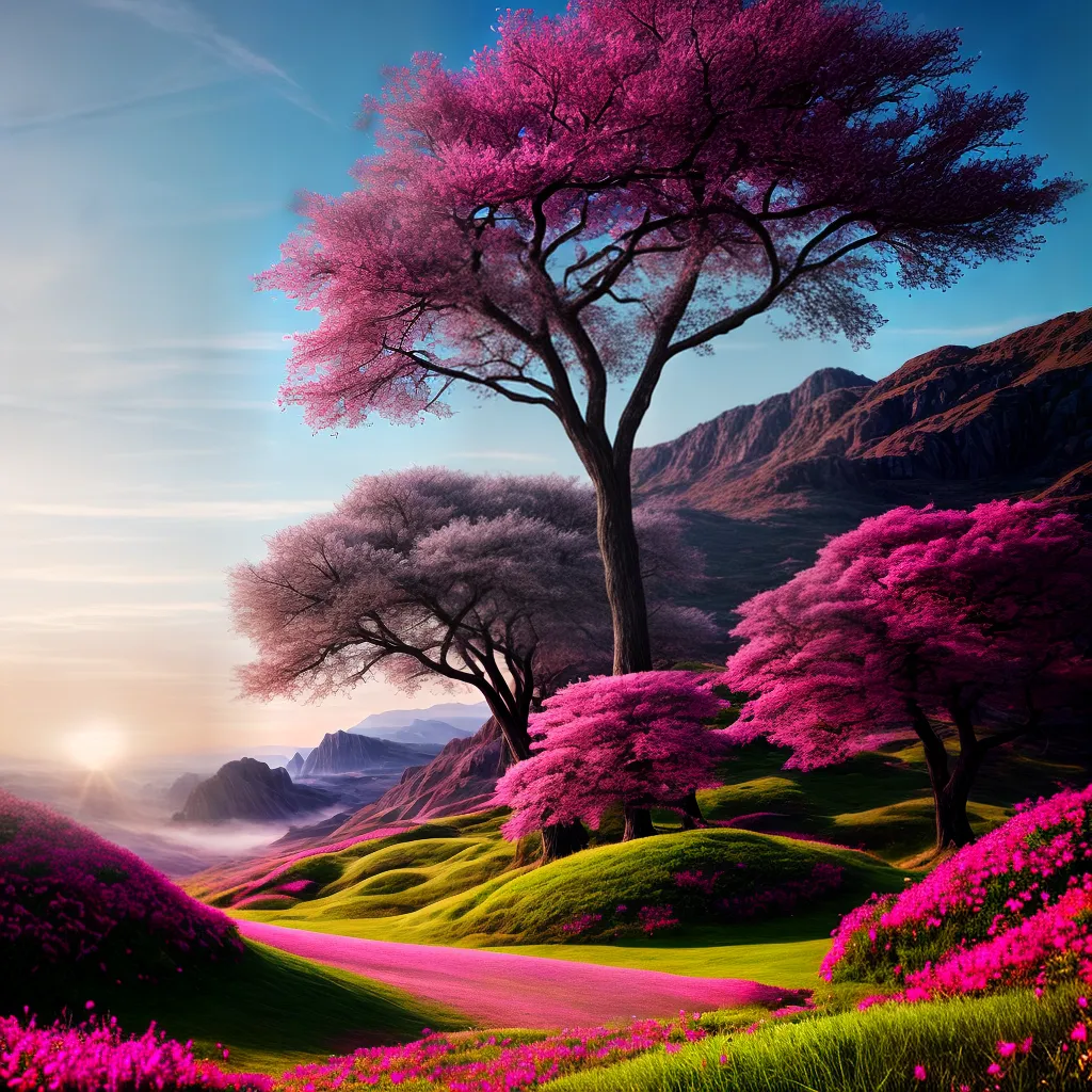 Significado de Sonhar com Paisagens Hipnóticas: Desvendando Enigmas 4 Fotos paisagem hipnotica flores ceu colorido