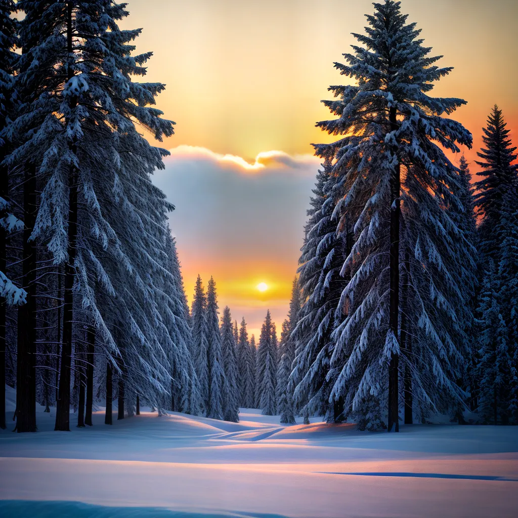 Sonhos: Desvendando o Significado de Sonhar com Neve 2 Fotos paisagem inverno neve brilhante pinheiros
