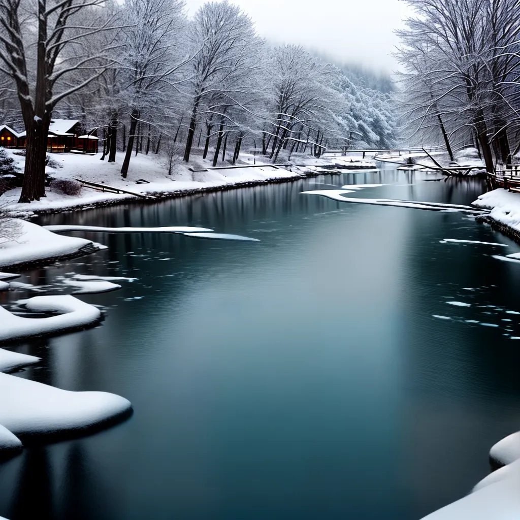 Fotos paisagem inverno neve lago passeio