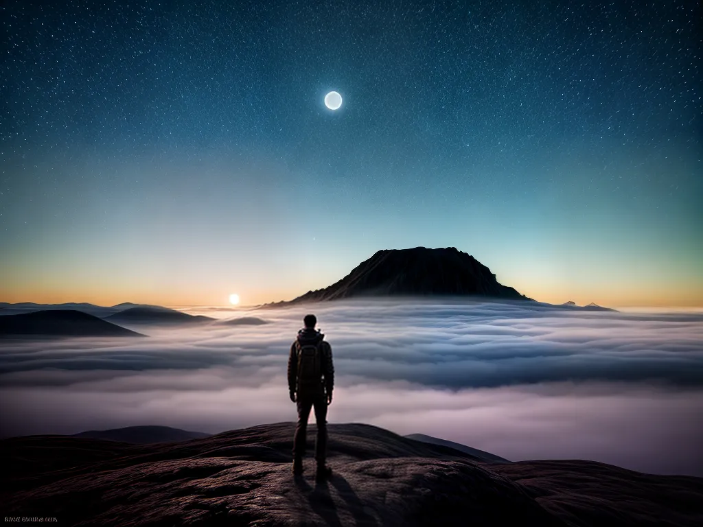Fotos paisagem lunar nevoeiro misterio
