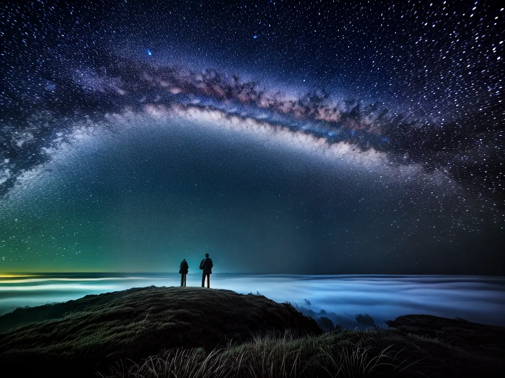 Fotos paisagem magica estrelas floresta serena