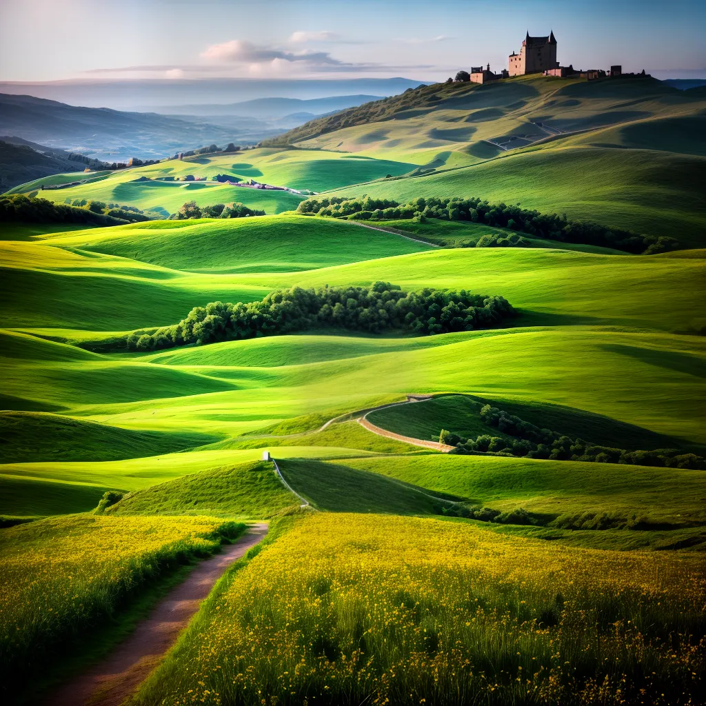 Fotos paisagem navarra espanha castelo medieval