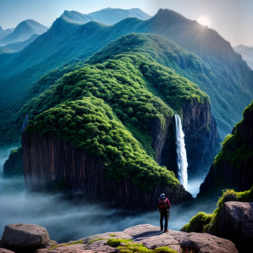 Fotos paisagem onirica ceu estrelas ilhas flutuantes