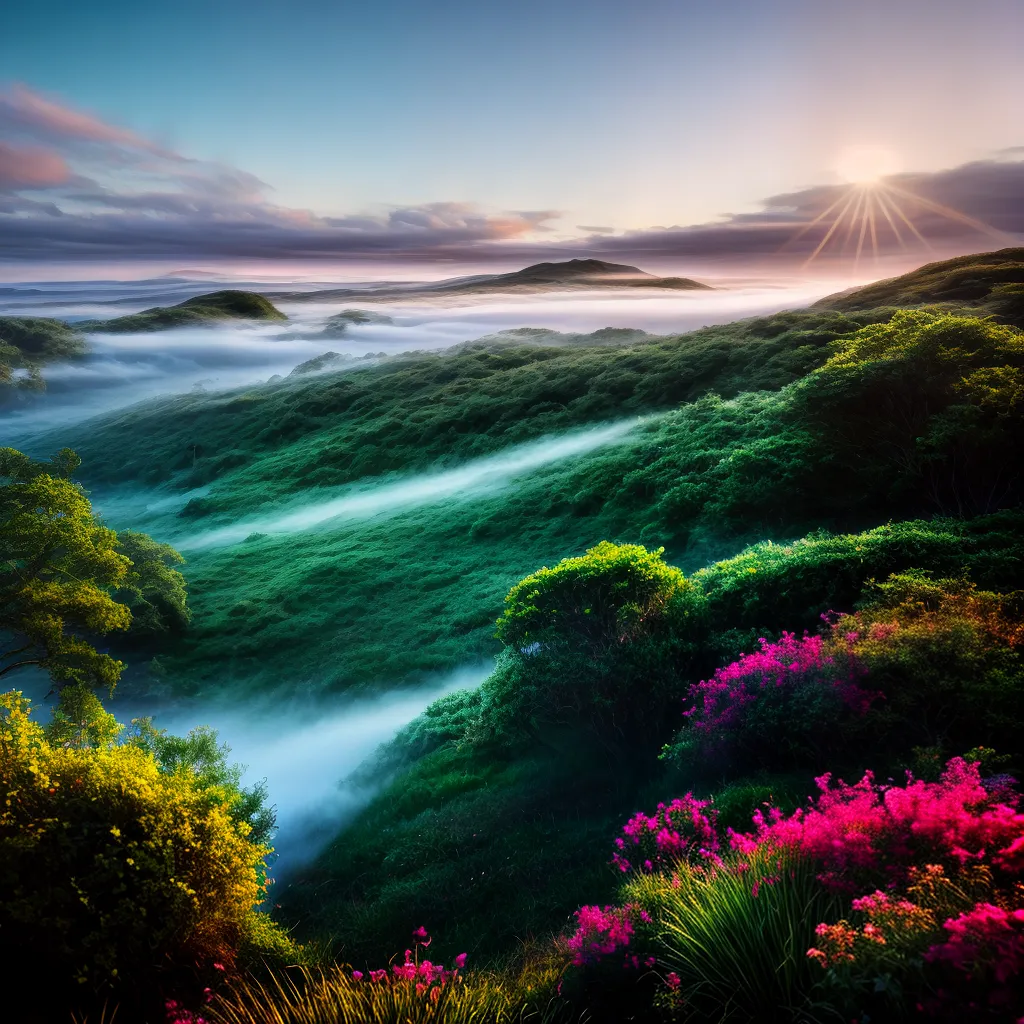 Fotos paisagem onirica floresta mistica