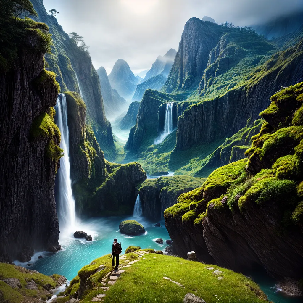 significado dos sonhos com lugares desconhecidos. 2 Fotos paisagem onirica ilhas vegetacao cascata