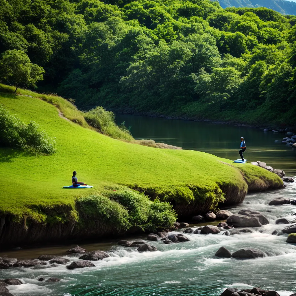 A Importância da Harmonização dos Sonhos para uma Vida Equilibrada 6 Fotos paisagem serena rio yoga