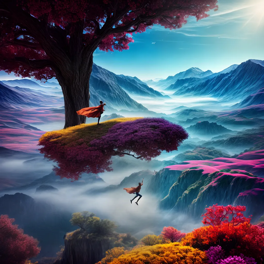 Fotos paisagem sonho ilhas flutuantes cores