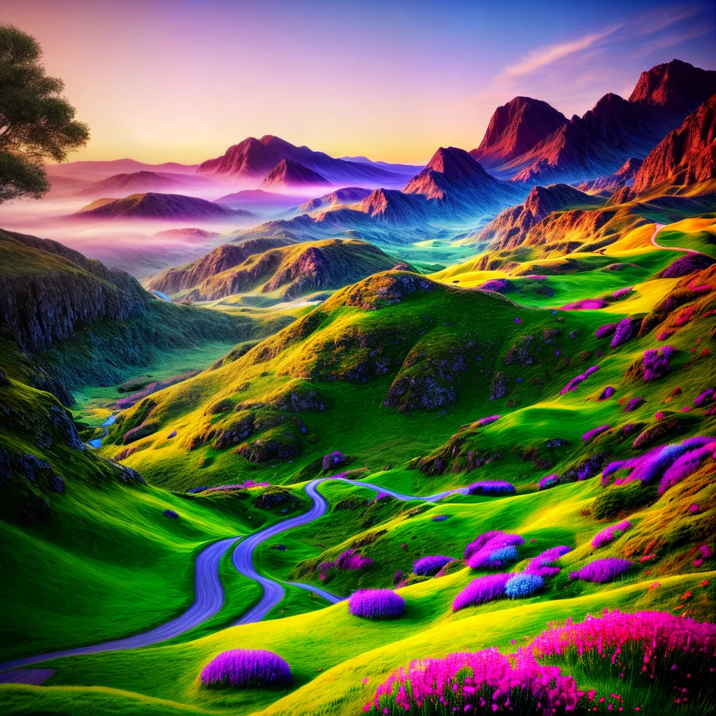 Fotos paisagem sonho vibrante fantasia