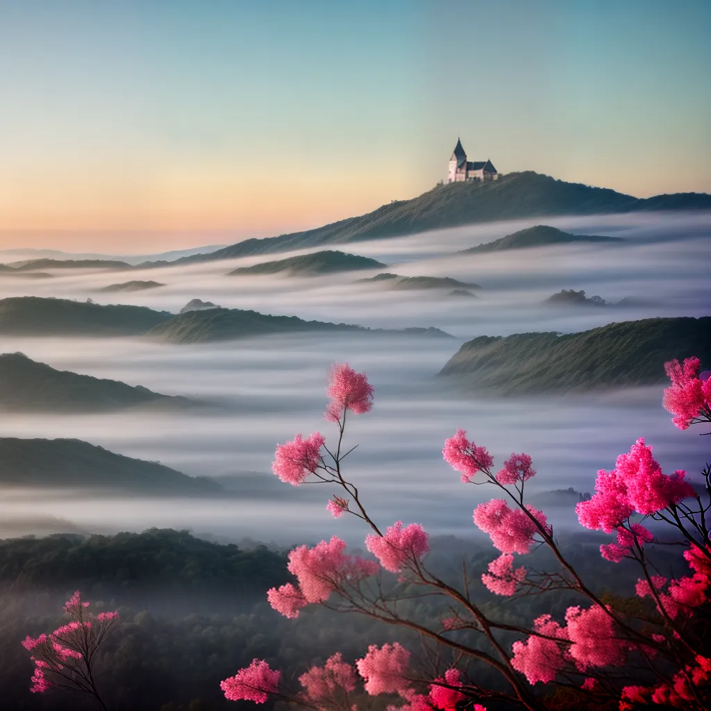 A Delicadeza dos Sonhos: Desvendando Seu Significado 2 Fotos paisagem sonhos nevoa flores