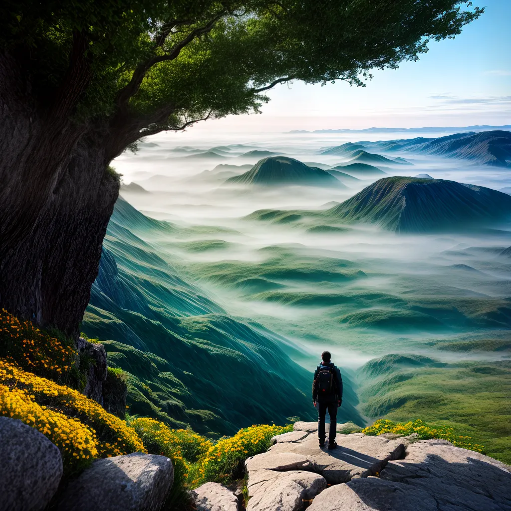 Fotos paisagem surreal ilhas flutuantes imaginacao