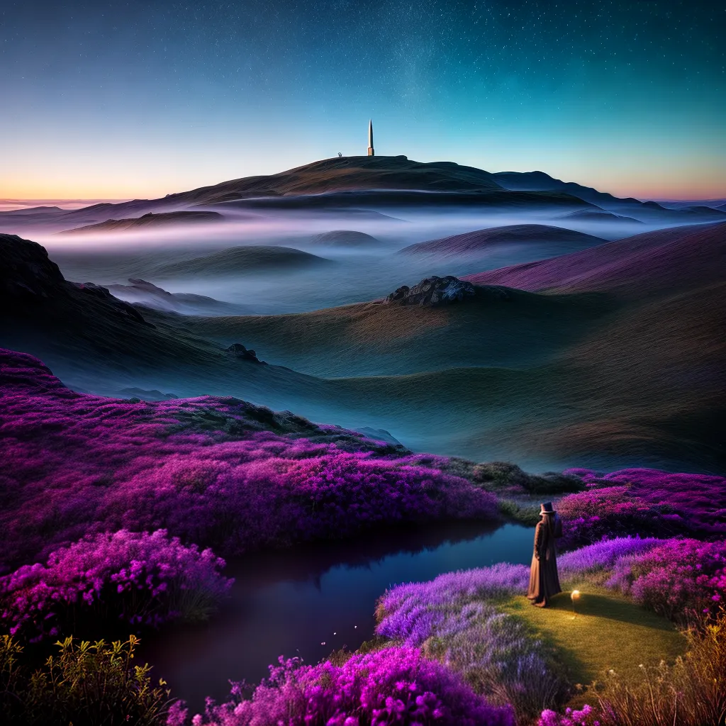 Espaço imaginário: Explore os mistérios contidos em seus sonhos! 4 Fotos paisagem surreal lua portal estrelas