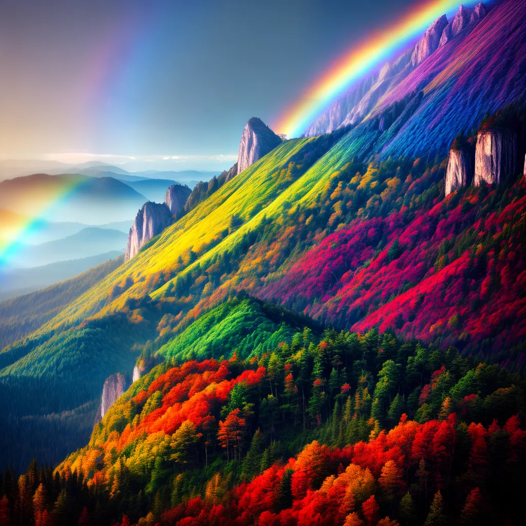 Fotos paleta pintura arco iris magico