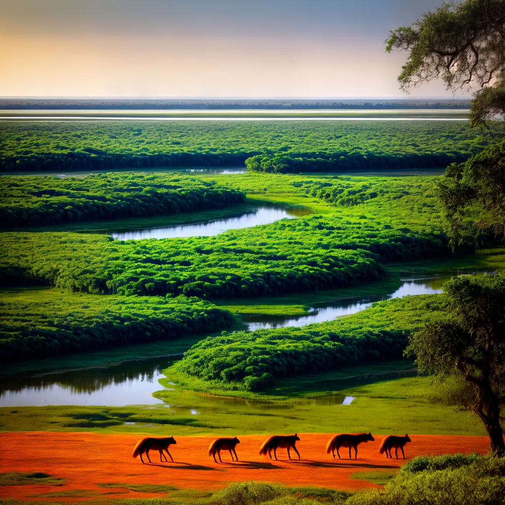 Fotos pantanal vegetacao vida selvagem por do sol