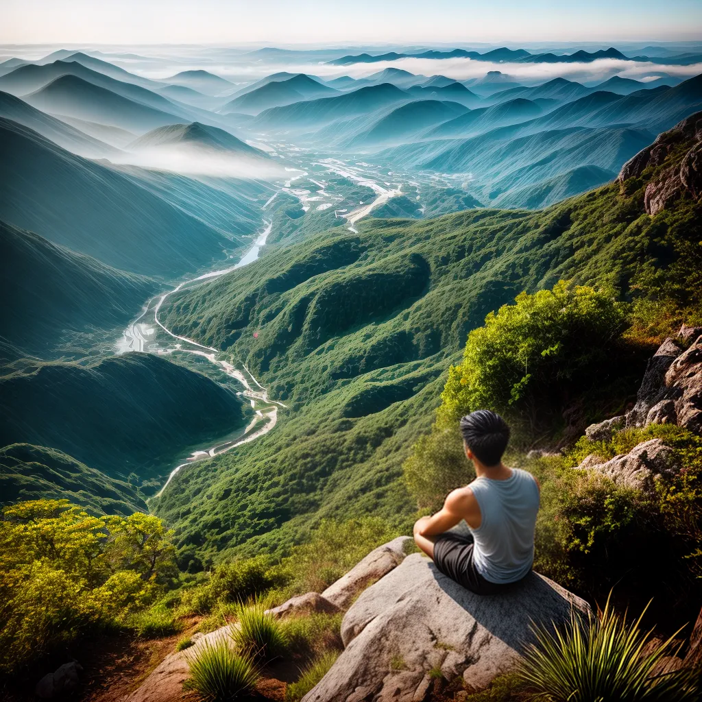 Qual o Significado de Sonhar com Tumulto e Confusão? 2 Fotos paz interior meditacao montanha