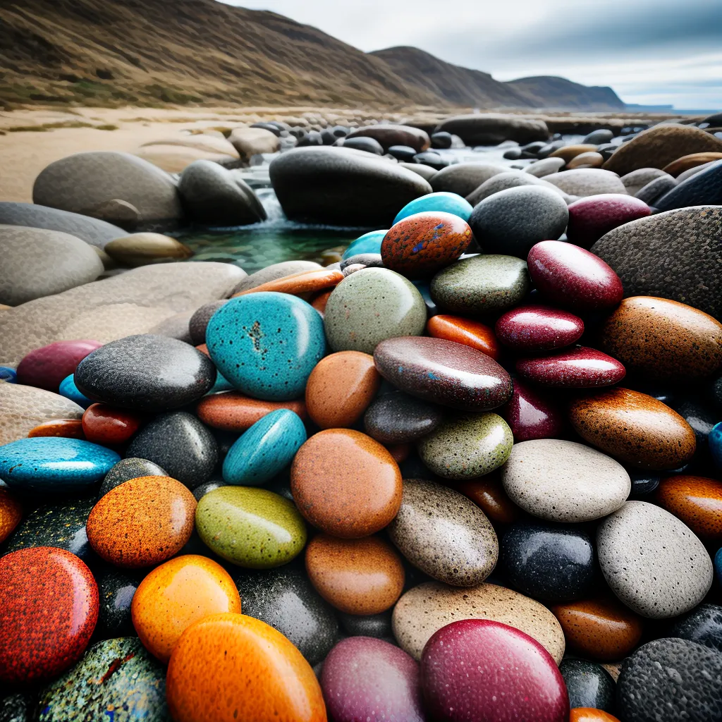 Fotos pedras coloridas mensagens sonhos