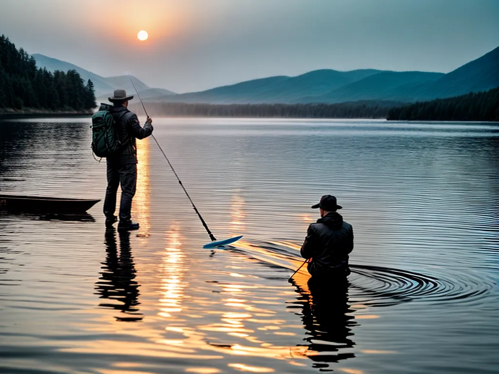 Pescando Revelações: Descubra o significado por trás dos sonhos com anzol 3 Fotos pesca lago por do sol