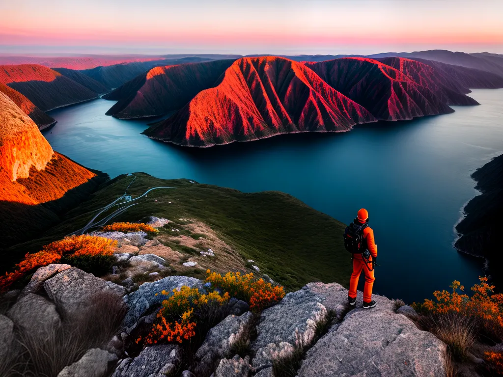 Fotos pessoa aventura por do sol montanhas