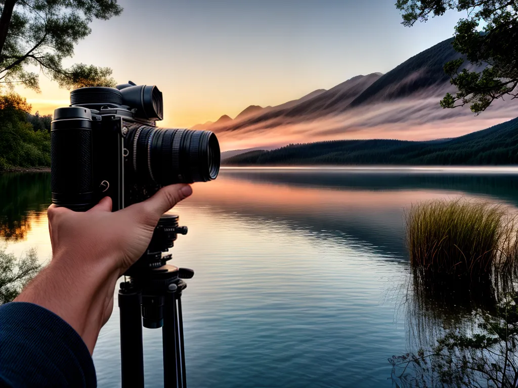 Descubra o Fantástico Significado de Sonhar com Fotografia 2 Fotos pessoa camera por do sol lago