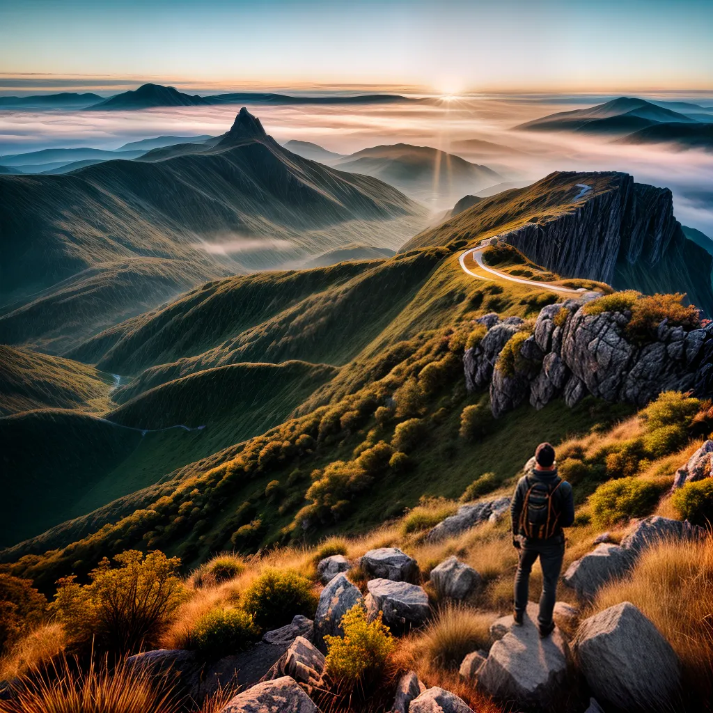 Sonhar com Realizações: Descubra o Significado dos Seus Sonhos 2 Fotos pessoa cima montanha por do sol 2