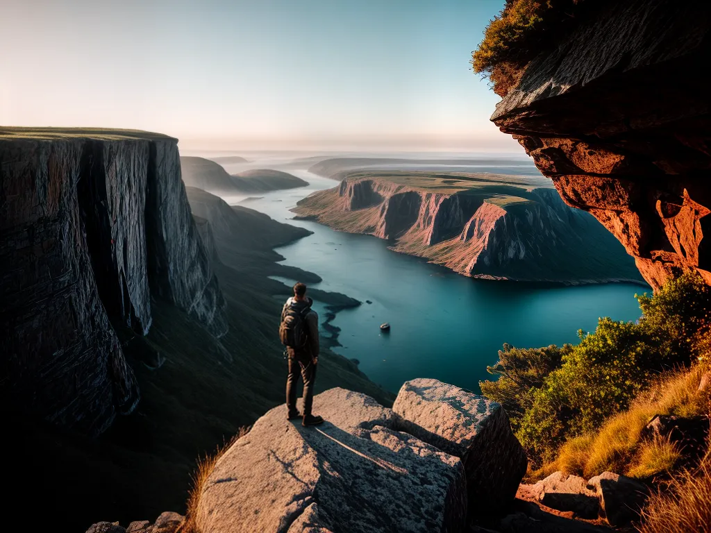 Desvendando o Mistério: Qual o Significado de Sonhar com Viagens? 3 Fotos pessoa cliff paisagem por do sol 1