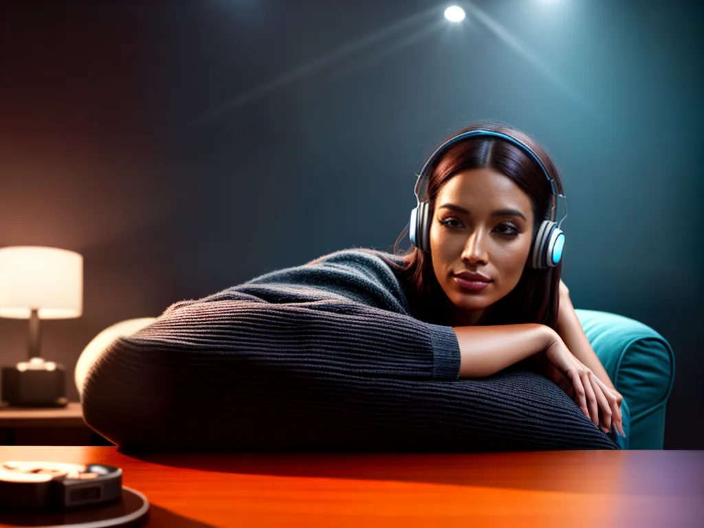 Sonhar com Rádio: Descubra o Significado dos Sons do Inconsciente 4 Fotos pessoa couch fones musica ondas