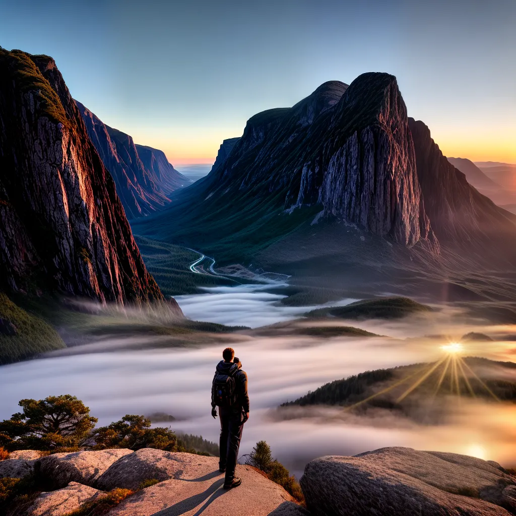 Descubra seu Sonho Favorito: Significados Surpreendentes 2 Fotos pessoa montanha por do sol deslumbrante 1