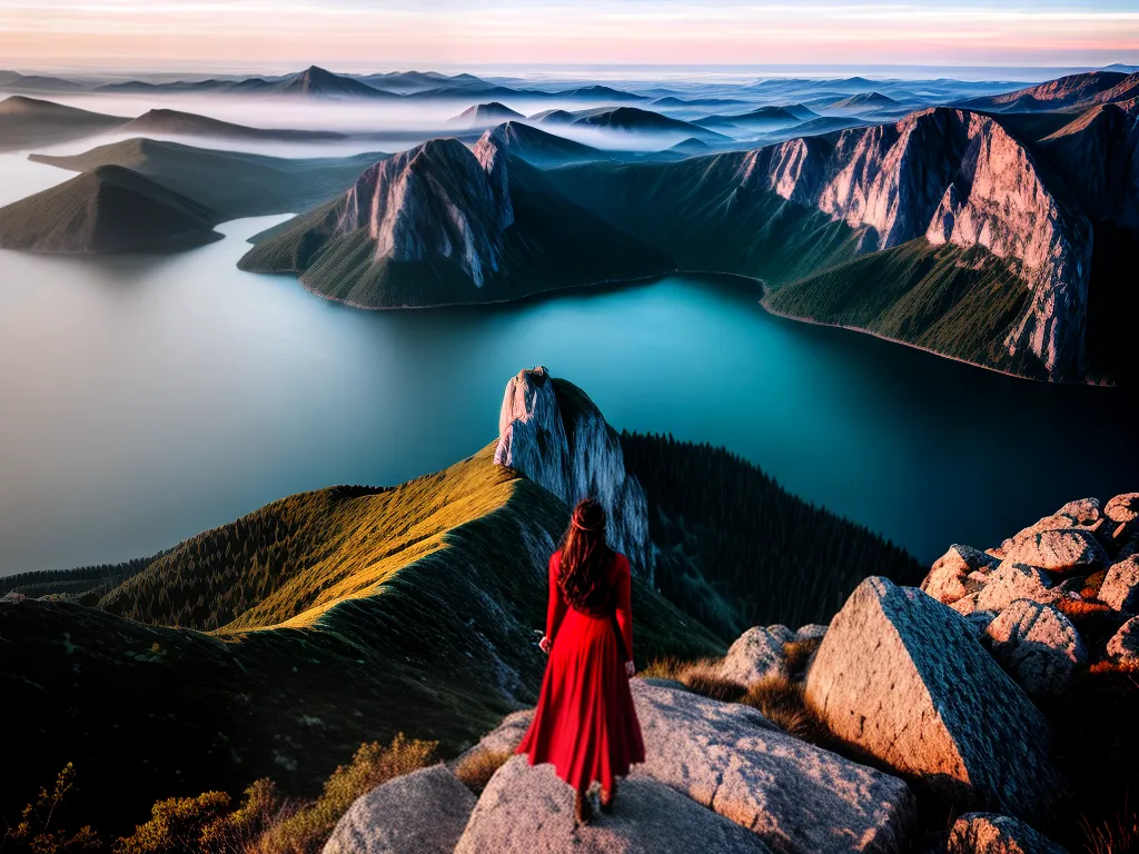 Fotos pessoa montanha por do sol elevacao