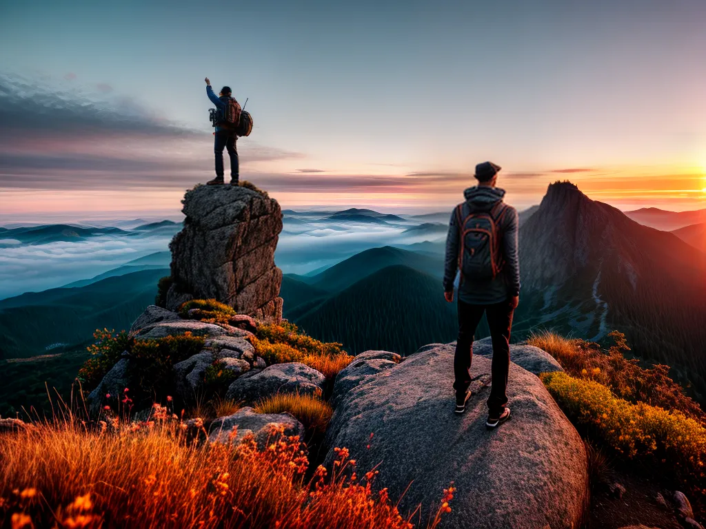Desmascare a Sabotagem dos Sonhos: Viva uma Realidade Plena 6 Fotos pessoa montanha por do sol sonhos 6