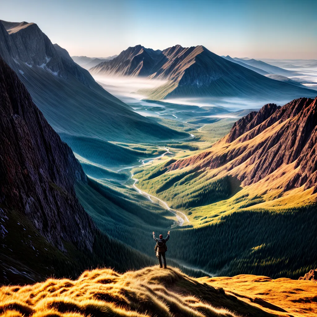 Garimpe seus sonhos e descubra seu verdadeiro significado 2 Fotos pessoa montanhas amanhecer sonhos