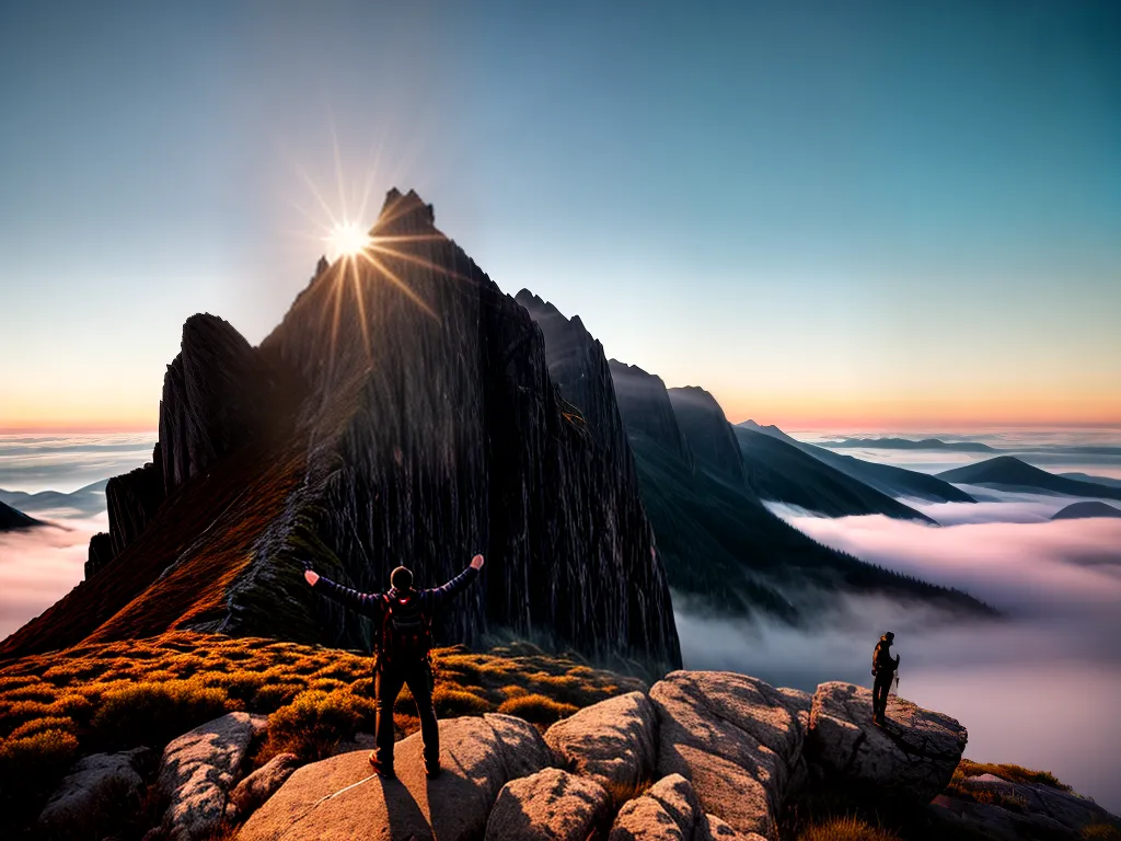 Fotos pessoa por do sol montanha sonhos 4