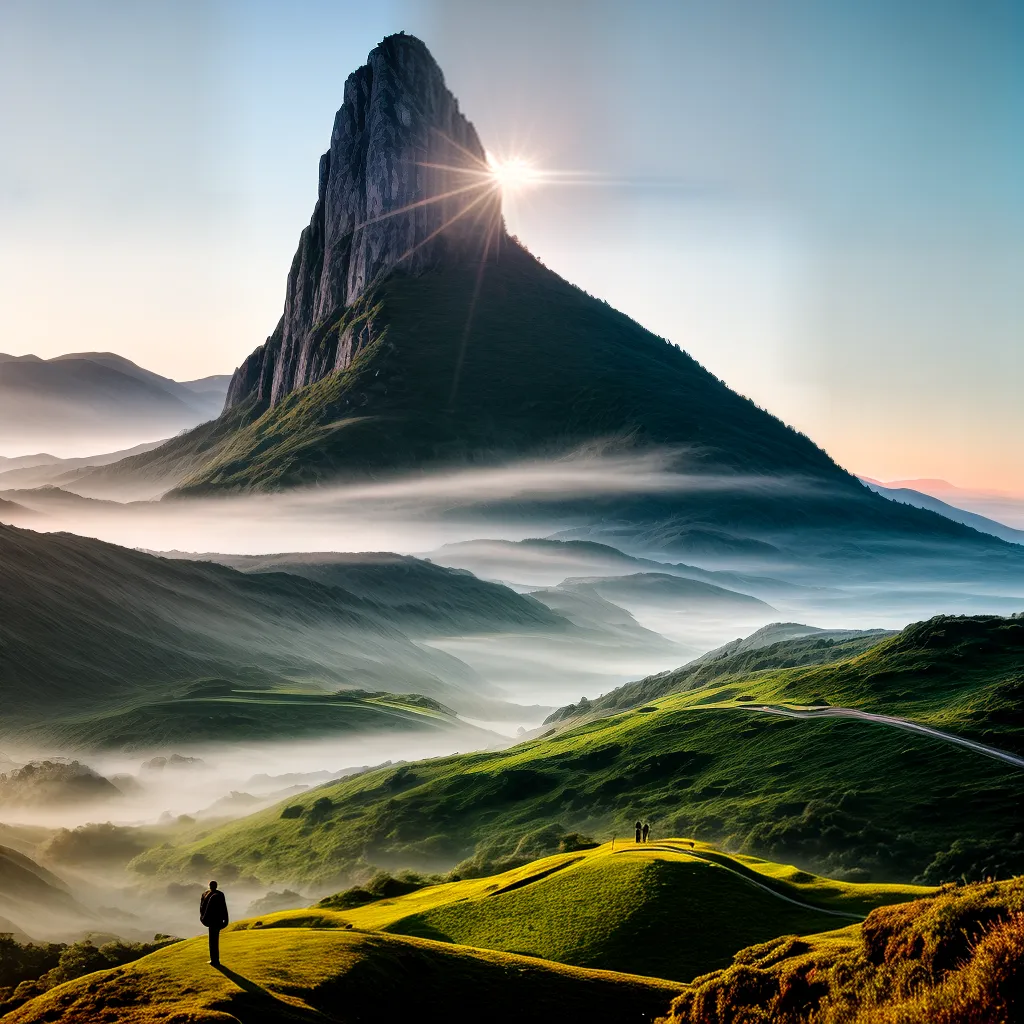 Descoberta Gigantesca: Revelando o Vislumbre dos Sonhos Monumentais 4 Fotos pessoa por do sol paisagem montanhas