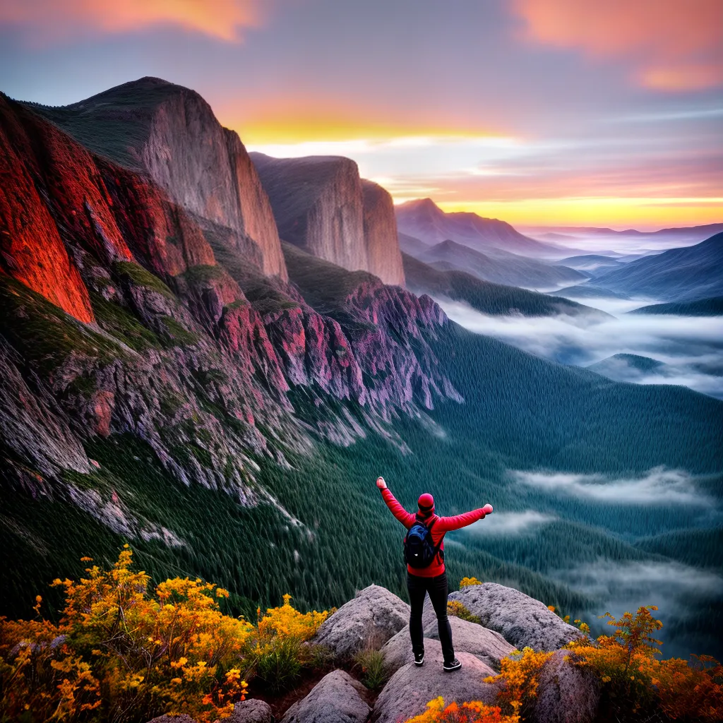 Elevando a Esperança: Descobrindo o Significado dos Sonhos 5 Fotos pessoa sol por do sol montanha 1