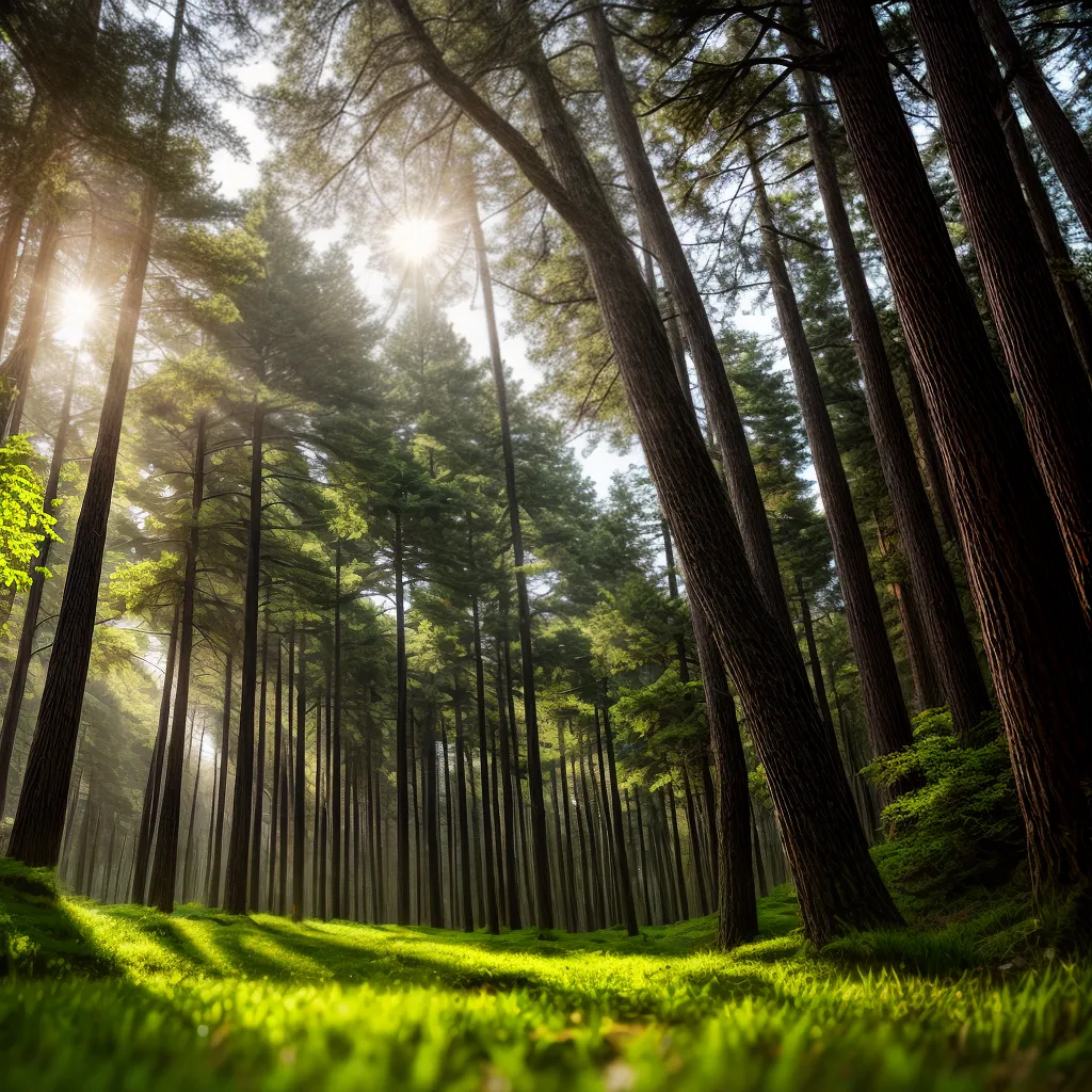 Pinhal: Renovação e Esperança - Descubra o Significado de Sonhar com Pinheiral 6 Fotos pinheiro dourado floresta magica