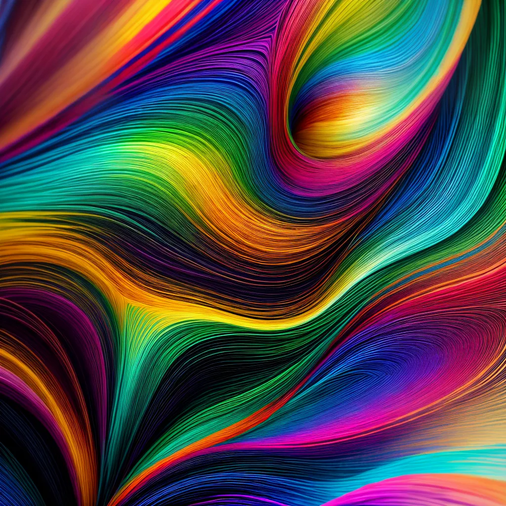 Fotos pintura abstrata sonhos vibrante
