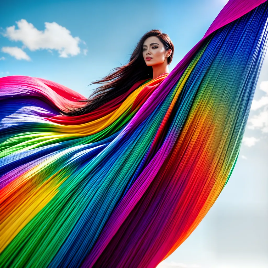 Fotos pintura arco iris vibrante