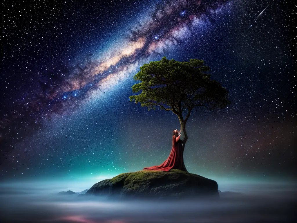 Sonhos Encantadores: Descubra o Fascínio e a Revelação do Inconsciente 4 Fotos pintura ceu estrelado sonhos surreal