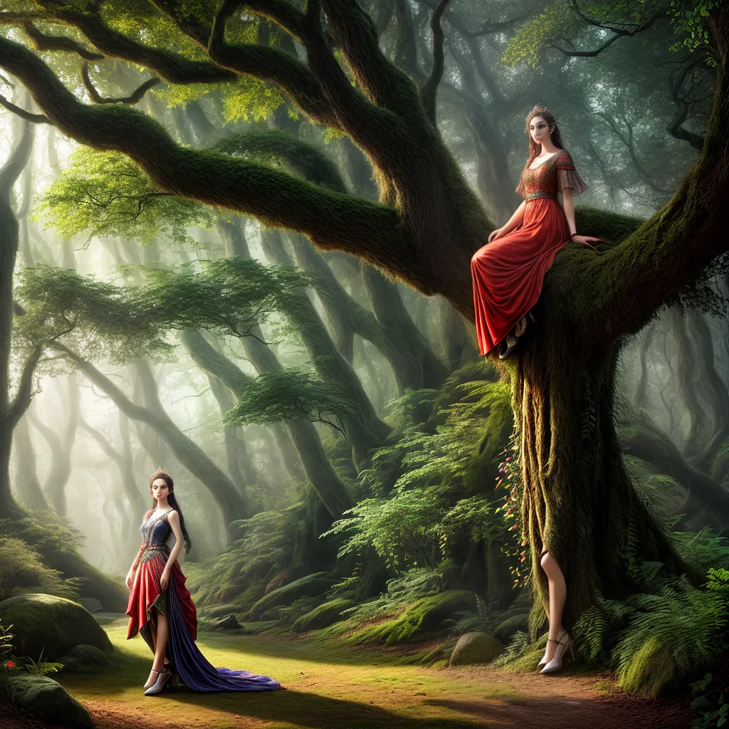Fotos pintura floresta mistica seres folclore
