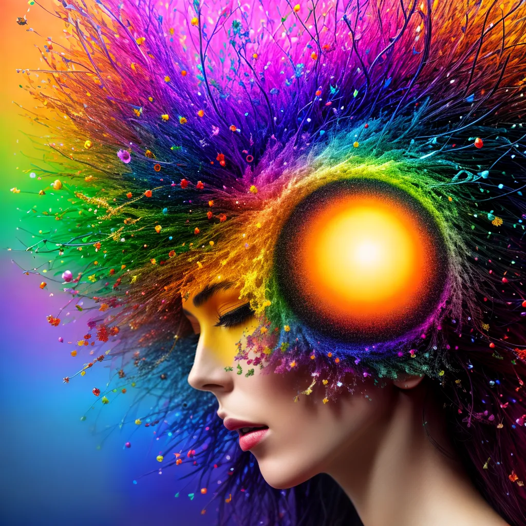 Fotos pintura mente colorida emocoes neuraminidase
