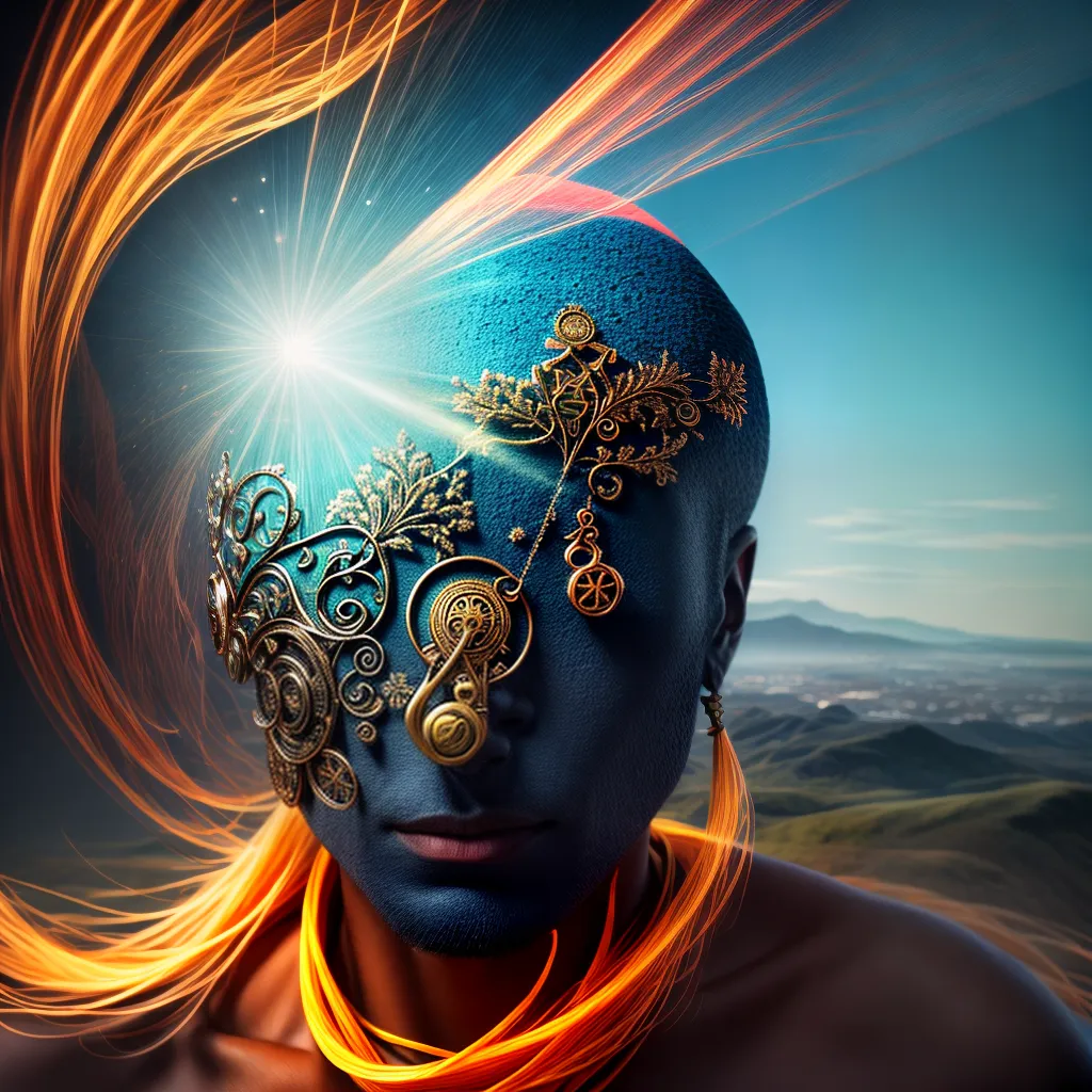 Fotos pintura mente surrealista nuvens simbolos portas