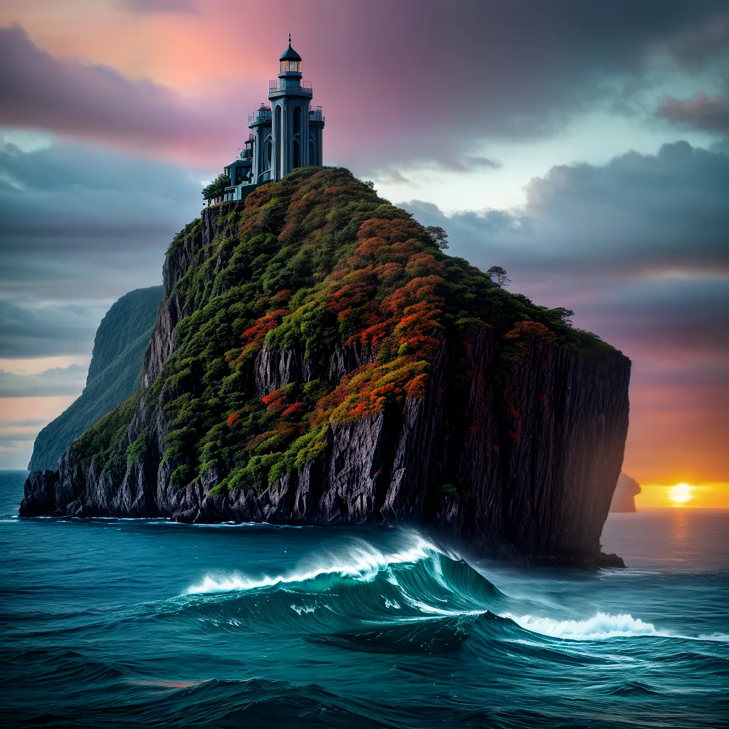 Fotos pintura oceano por do sol sonhos